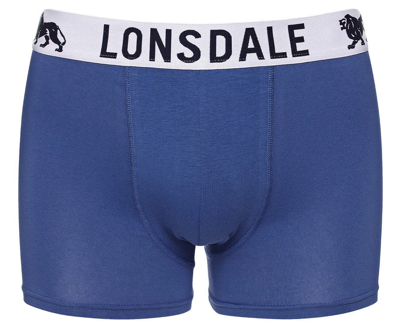 Lonsdale Men's Everyday Short Leg Cotton Trunks 5-Pack - Atlantic/Arona/Navy