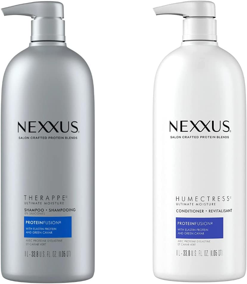 Nexxus Ultimate Moisture Therappe Shampoo and Humectress Conditioner,  Caviar Complex, 33.8 fl oz