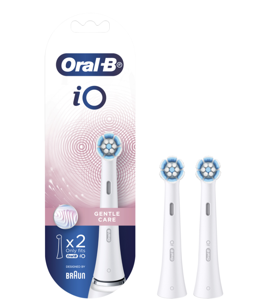 Oral-B iO Gentle Care Replacement Brush Heads 2 Pack - White