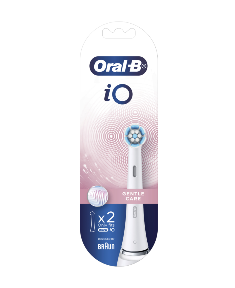 Oral-B iO Gentle Care Replacement Brush Heads 2 Pack - White