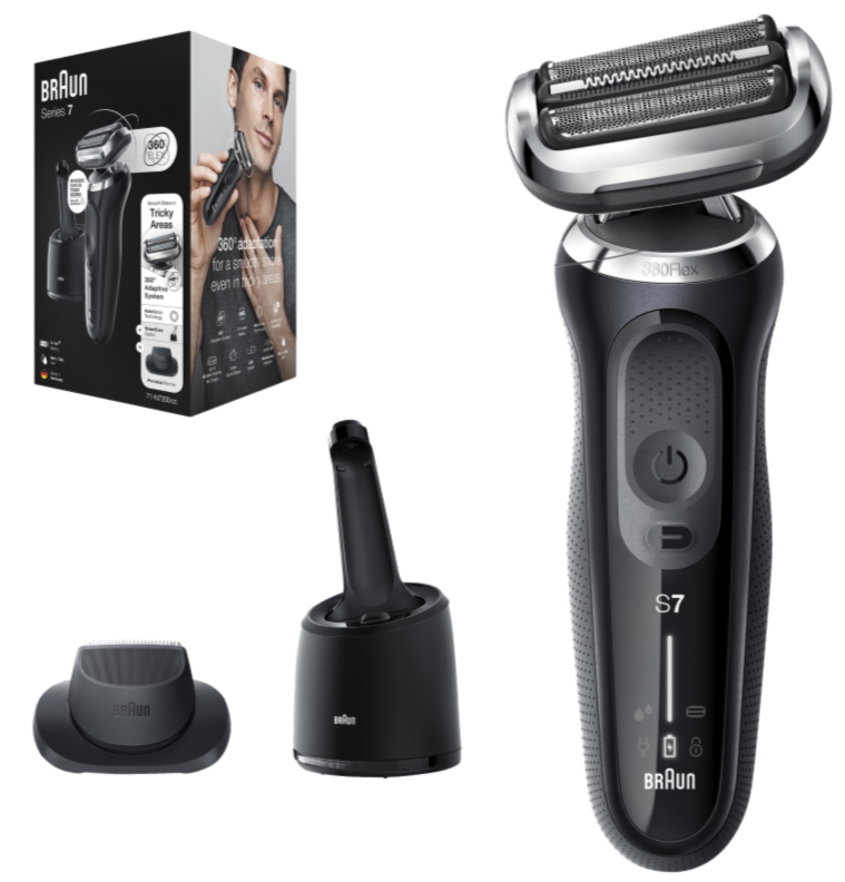 Braun Series 7 Wet/Dry Electric Shaver with Precision Trimmer and Charge Station