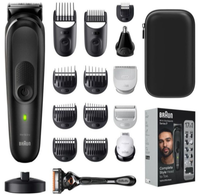 Braun Series 7 17-in-1 All-in-One Waterproof Style Grooming Kit with Travel Case