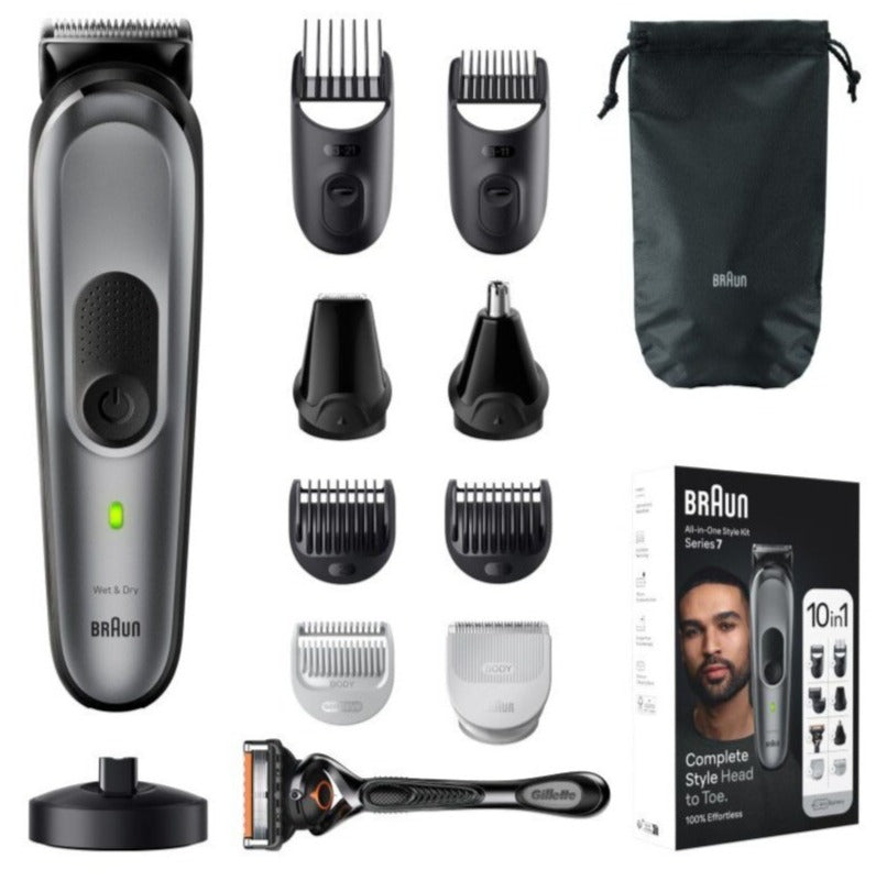 Braun Series 7 10-in-1 All-in-One Waterproof Style Grooming Kit & Charging Stand