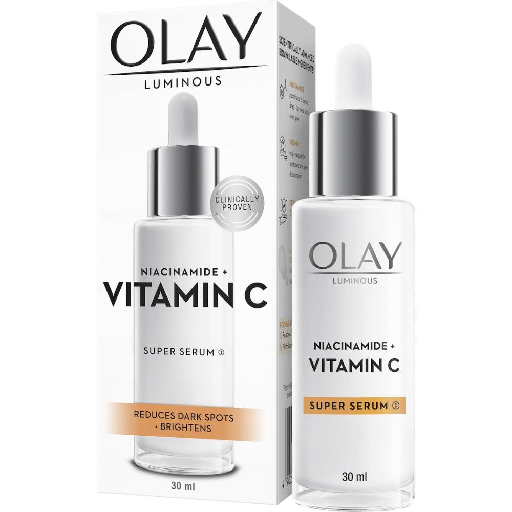 2 x Olay Luminous Niacinamide + Vitamin C Super Face Serum 30ml