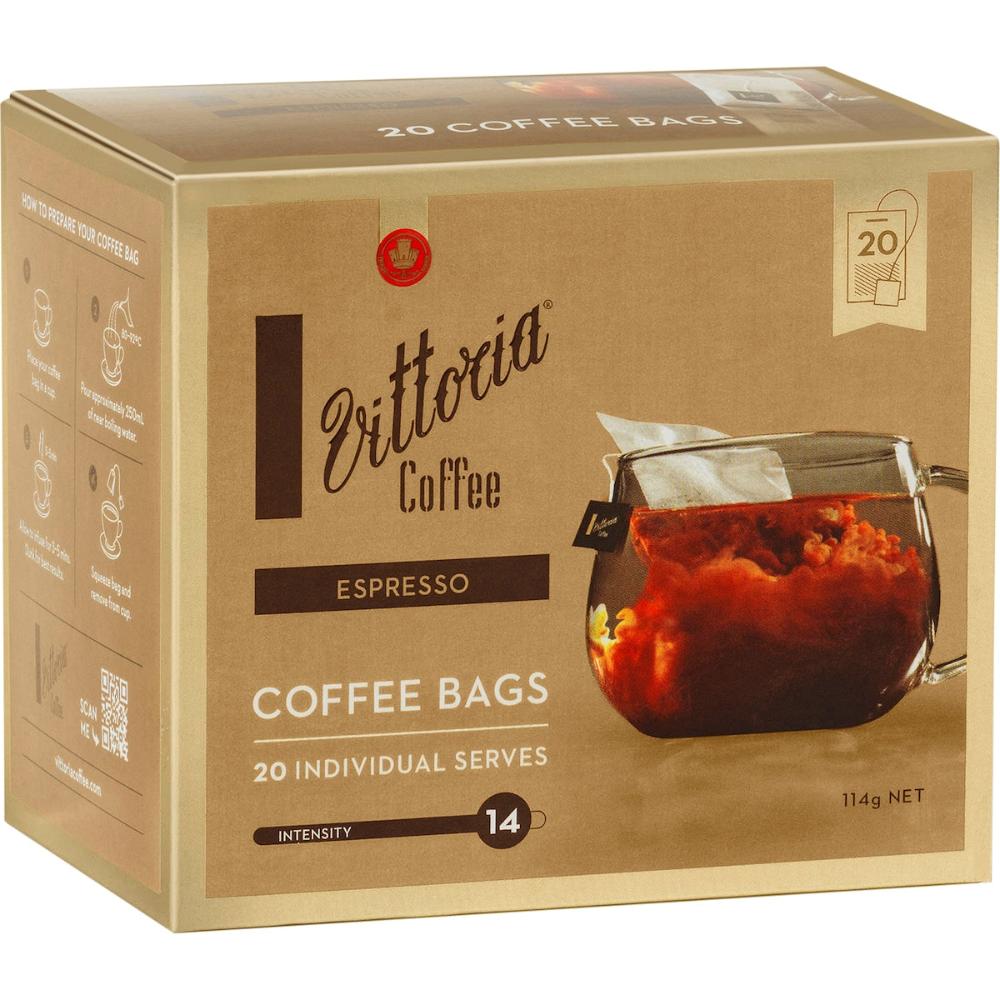 Vittoria Coffee Bags Espresso 60 Pack