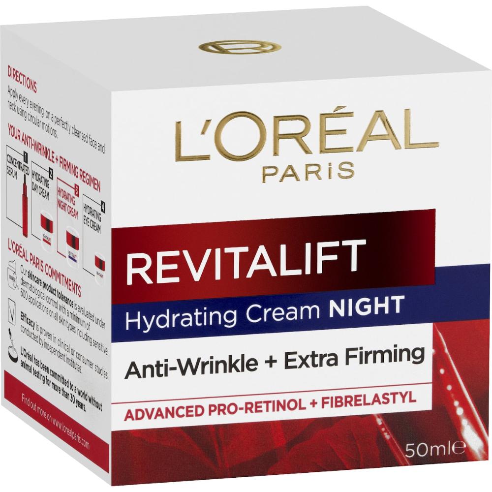 2 x L'oreal Paris Revitalift Hydrating Night Cream 50ml