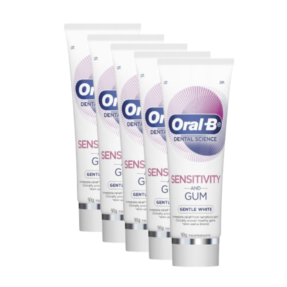 5 x Oral-B Sensitivity & Gum Gentle White Soft Mint Toothpaste 90g