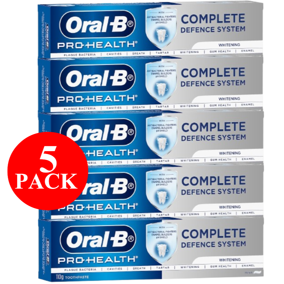 5 x Oral-b Pro Health Complete Defence System Whitening Toothpaste 110g