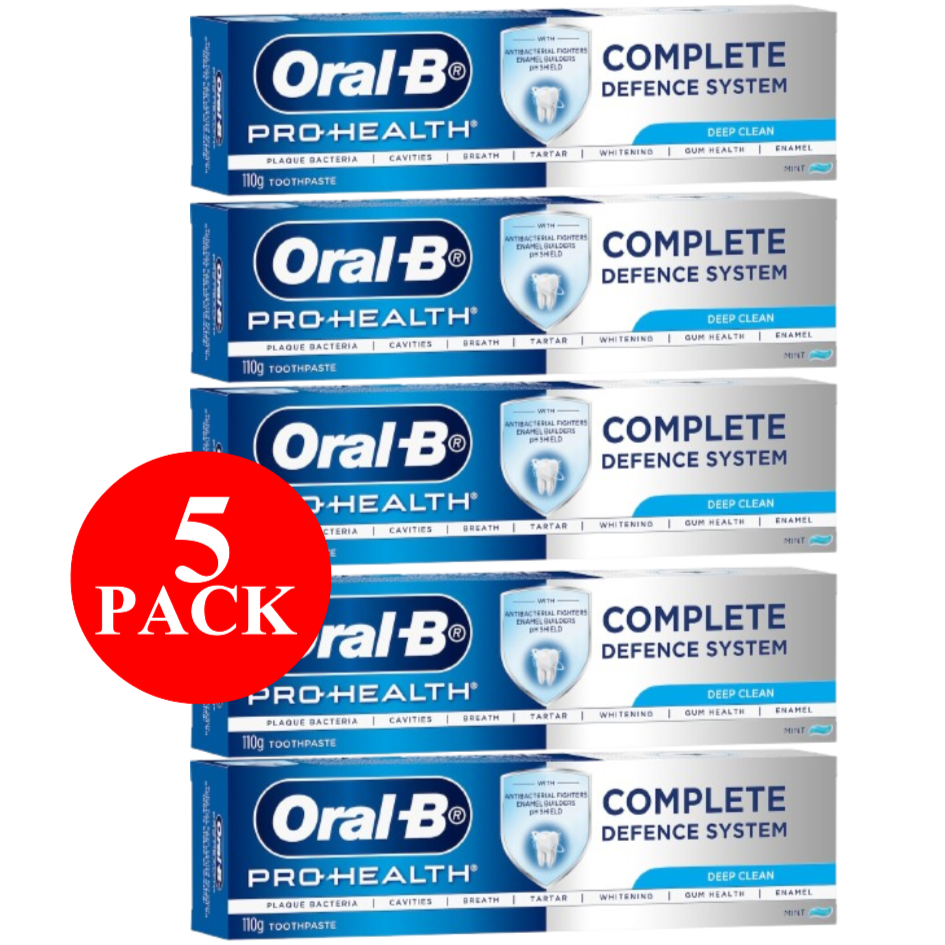 5 x Oral-B Pro Health Complete Defence System Deep Clean Toothpaste 110g