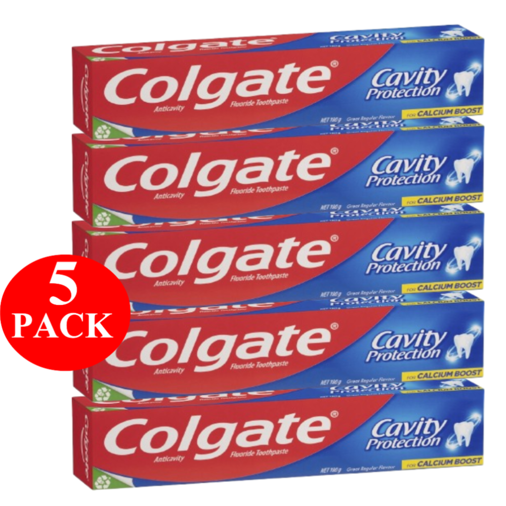 5 x Colgate Cavity Protection Toothpaste Great Regular Flavour 180g