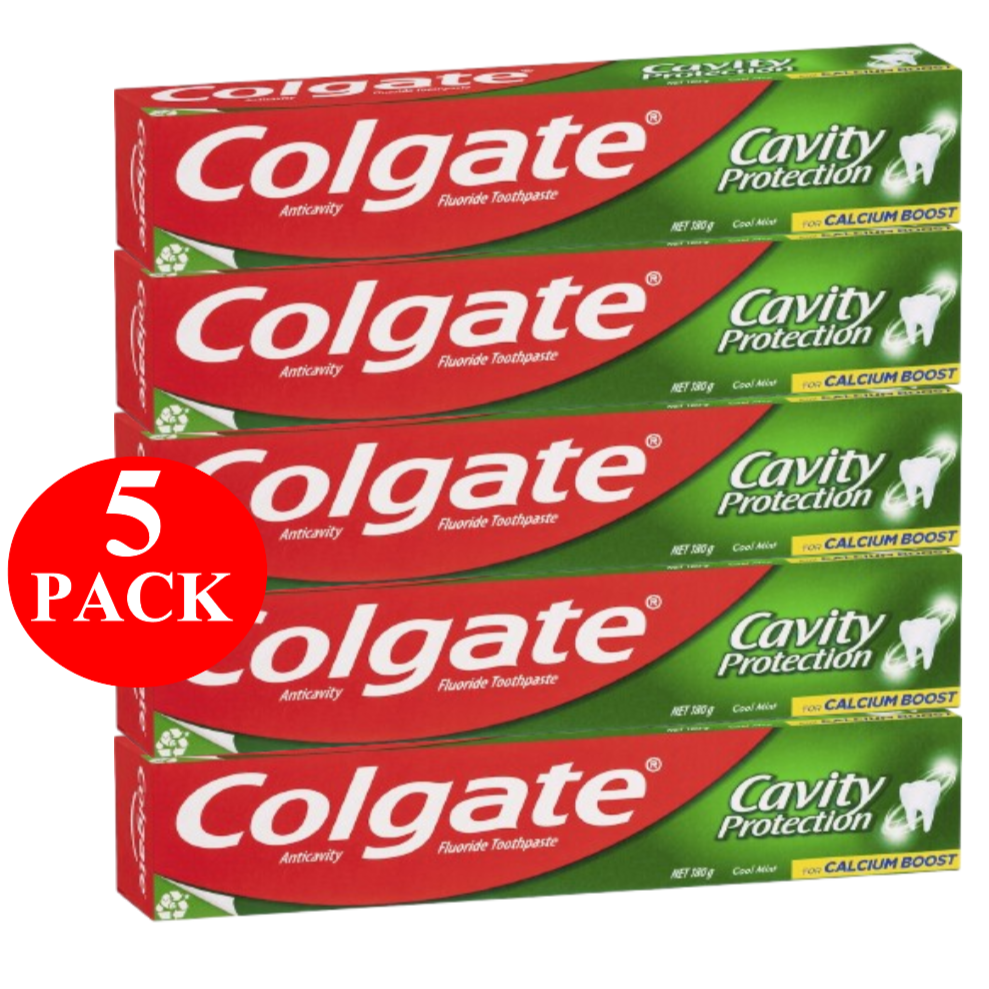 5 x Colgate Cavity Protection Toothpaste Cool Mint 180g