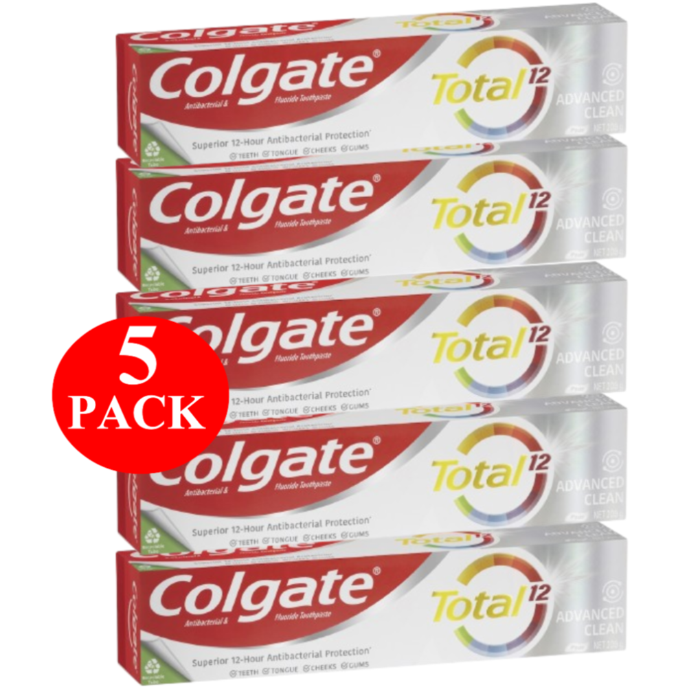 5 x Colgate Antibacterial Toothpaste Total Advanced Clean 200g