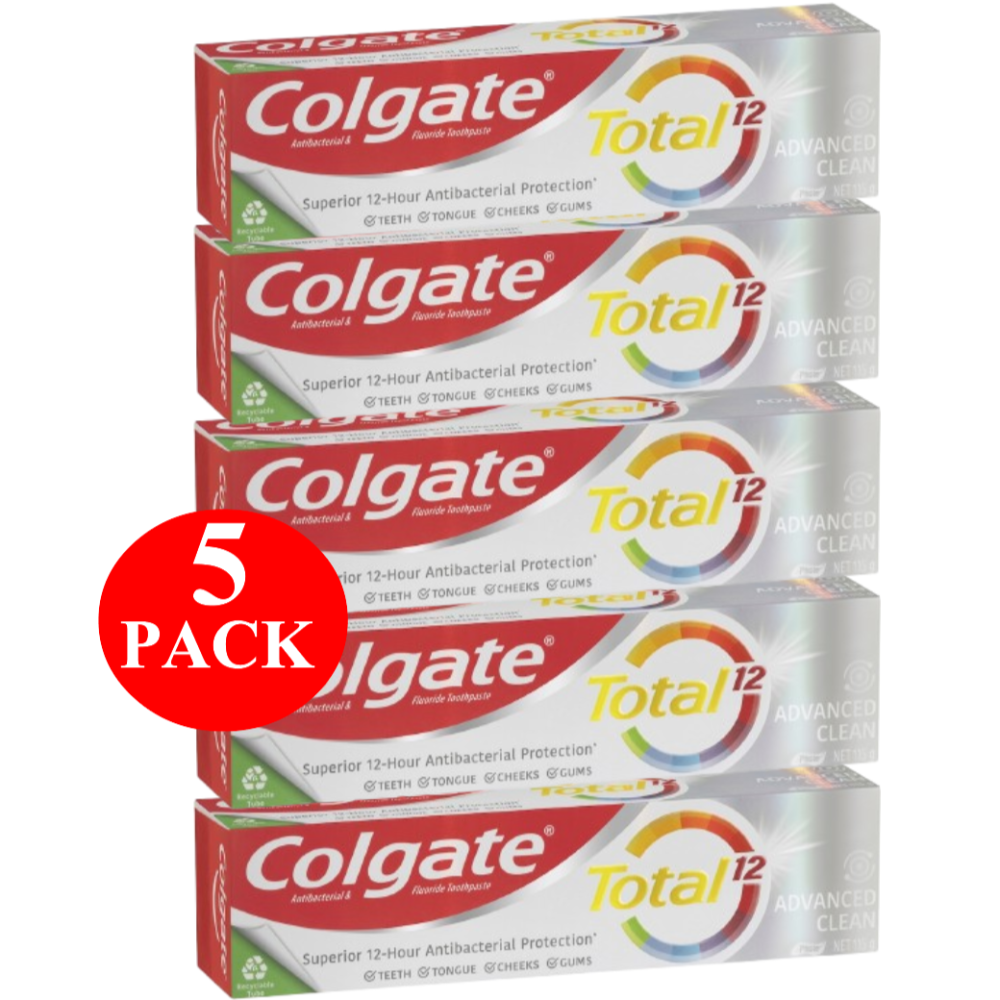 5 x Colgate Antibacterial Toothpaste Total Advanced Clean 115g