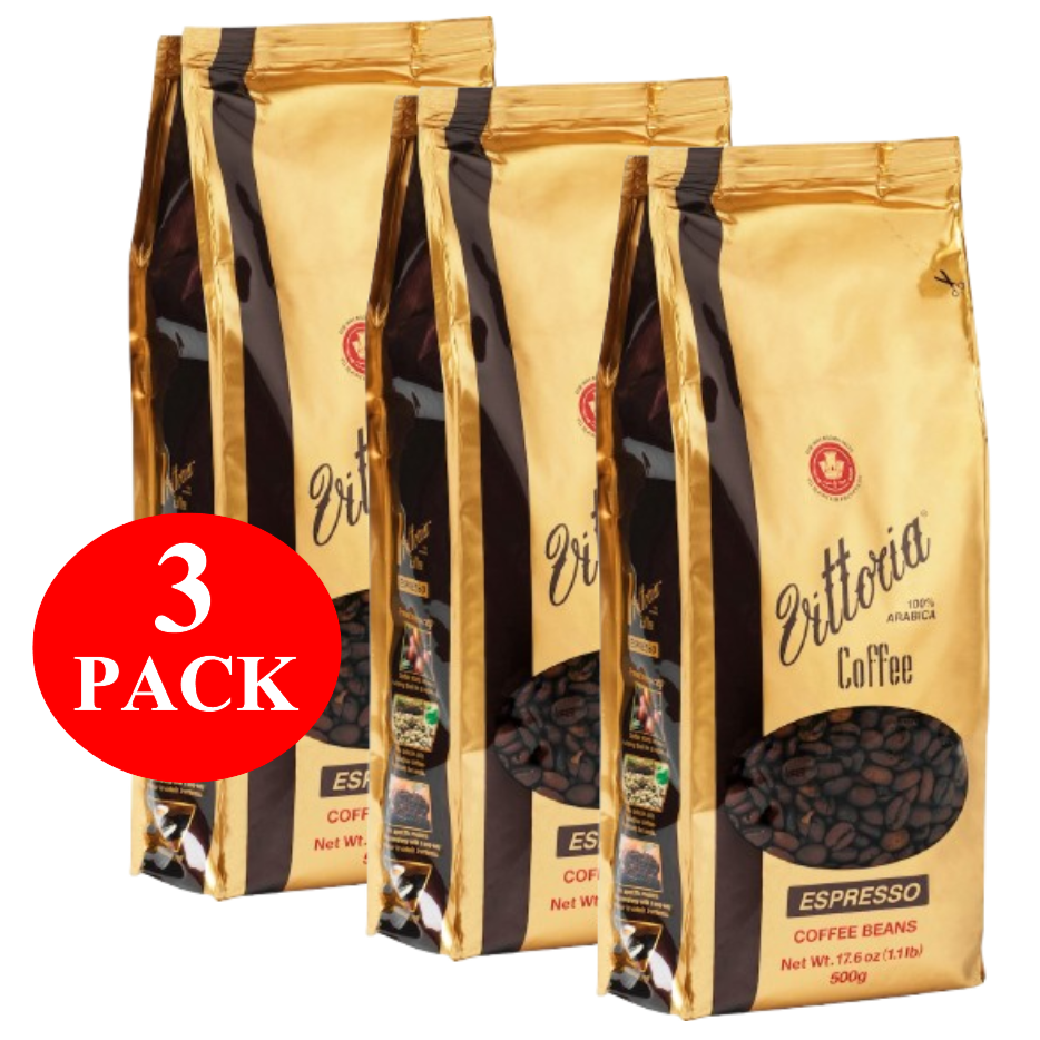 3 x Vittoria Espresso Beans 500g