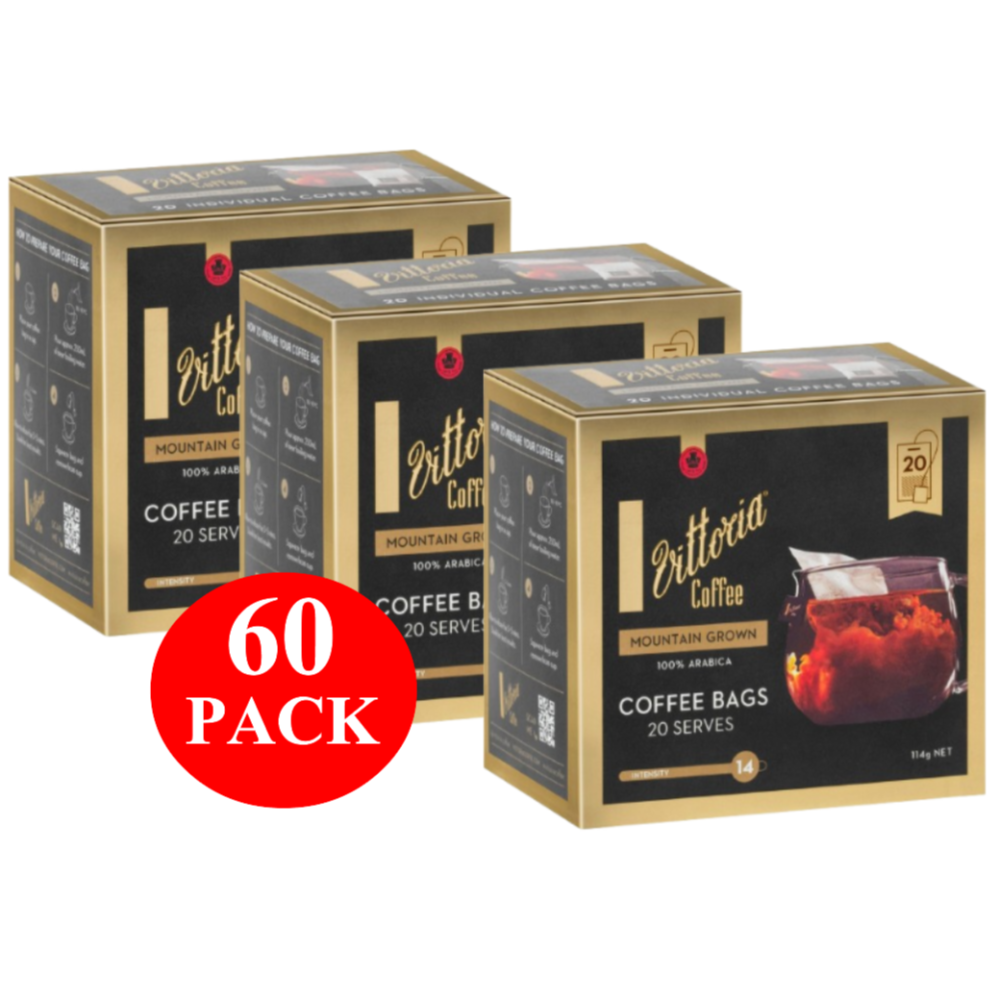 Vittoria Coffee Bags Mountain Grown 60 Pack