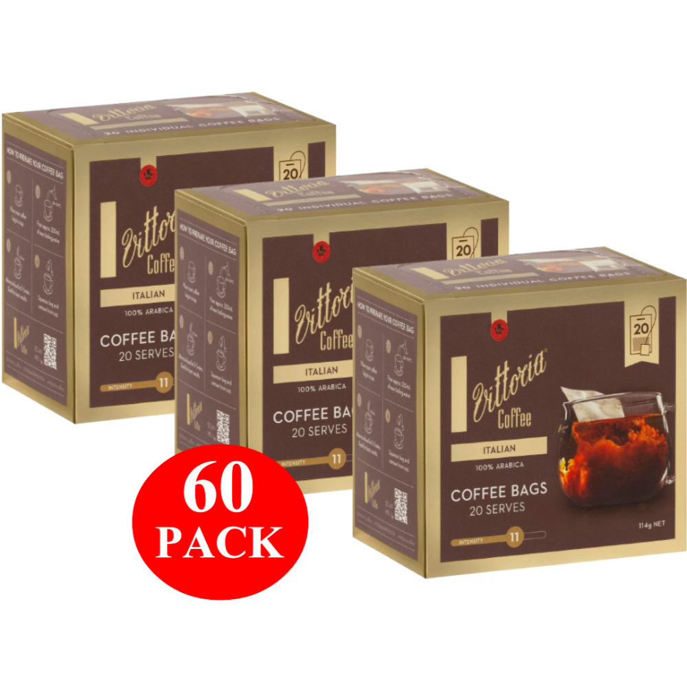 Vittoria Coffee Bags Italian 60 Pack