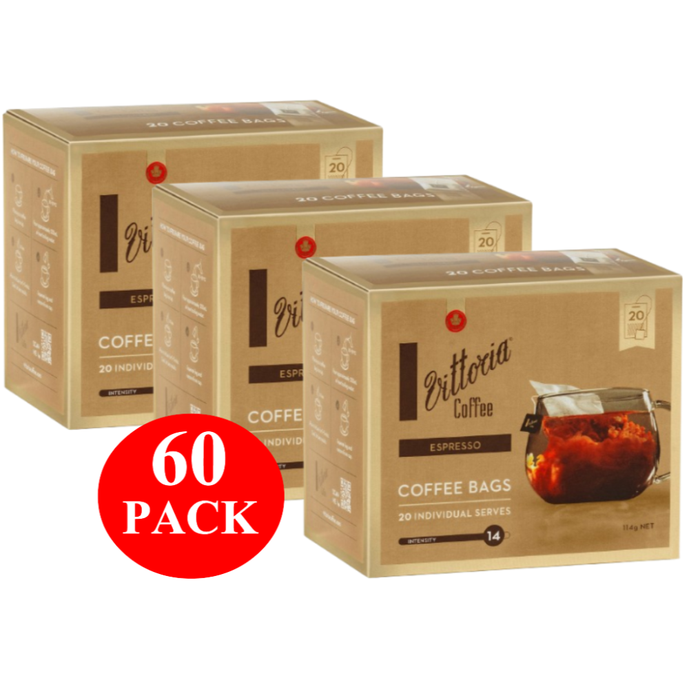 Vittoria Coffee Bags Espresso 60 Pack