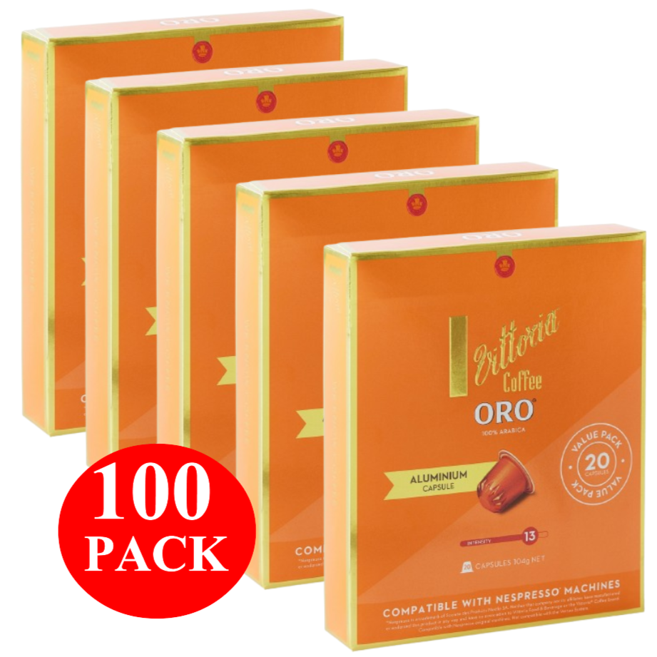 Vittoria Oro Coffee Capsules 100 Pack