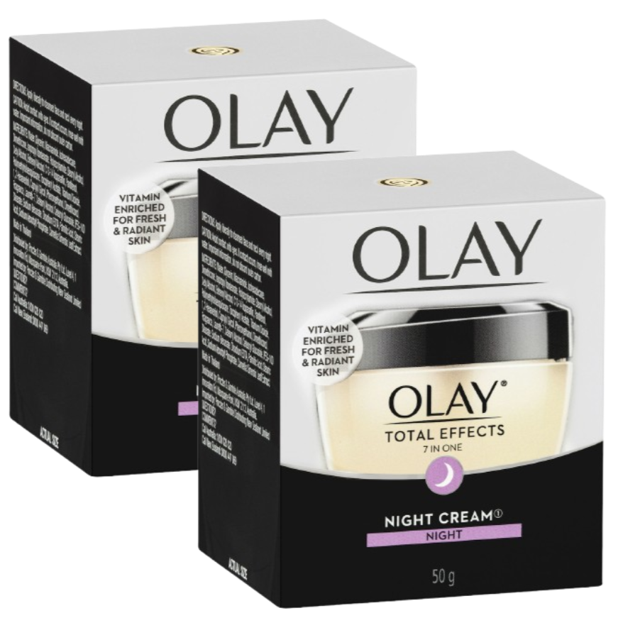 2 x Olay Total Effects Night Face Cream Moisturiser 50g