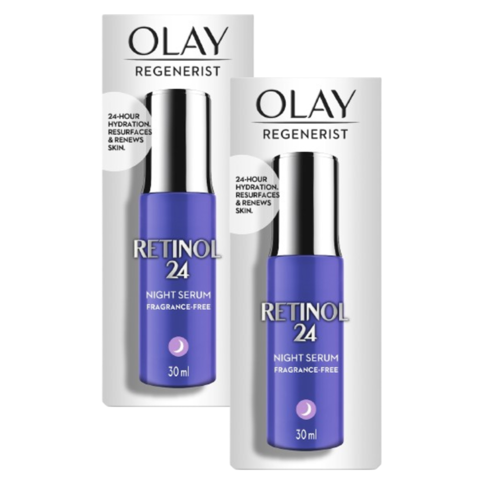 2 x Olay Regenerist Retinol 24 Night Face Serum 30ml