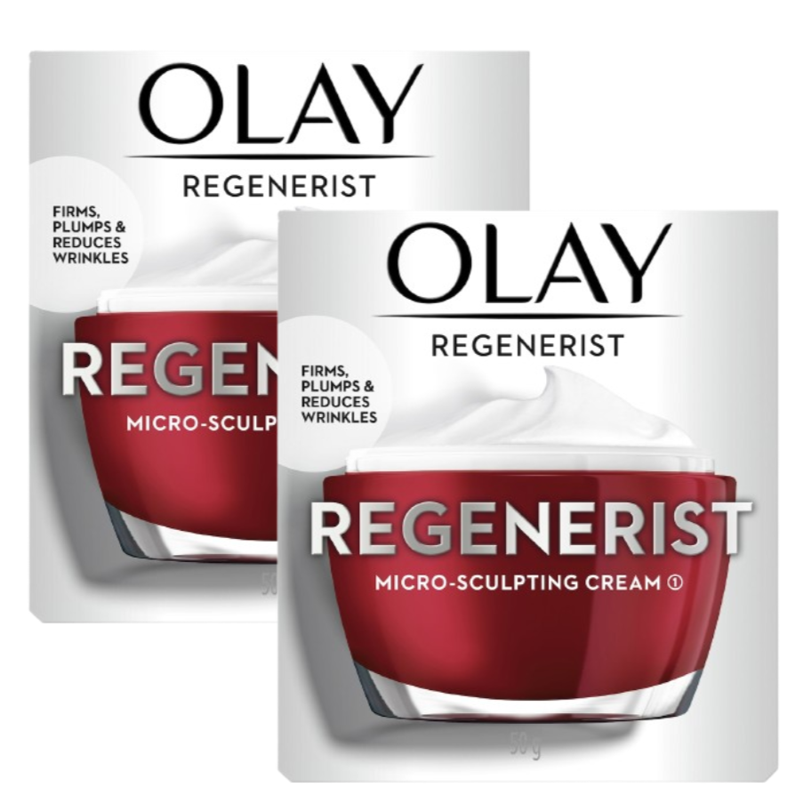 2 x Olay Regenerist Micro-sculpting Face Cream Moisturiser 50g