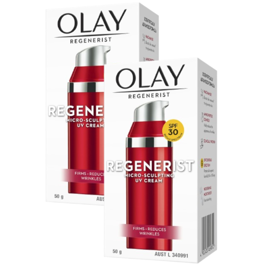 2 x Olay Regenerist Face Cream Moisturiser Spf 30 50g