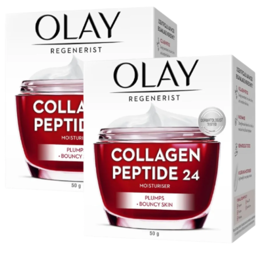 2 x Olay Regenerist Collagen Peptide Moisturiser Skin Care 50g