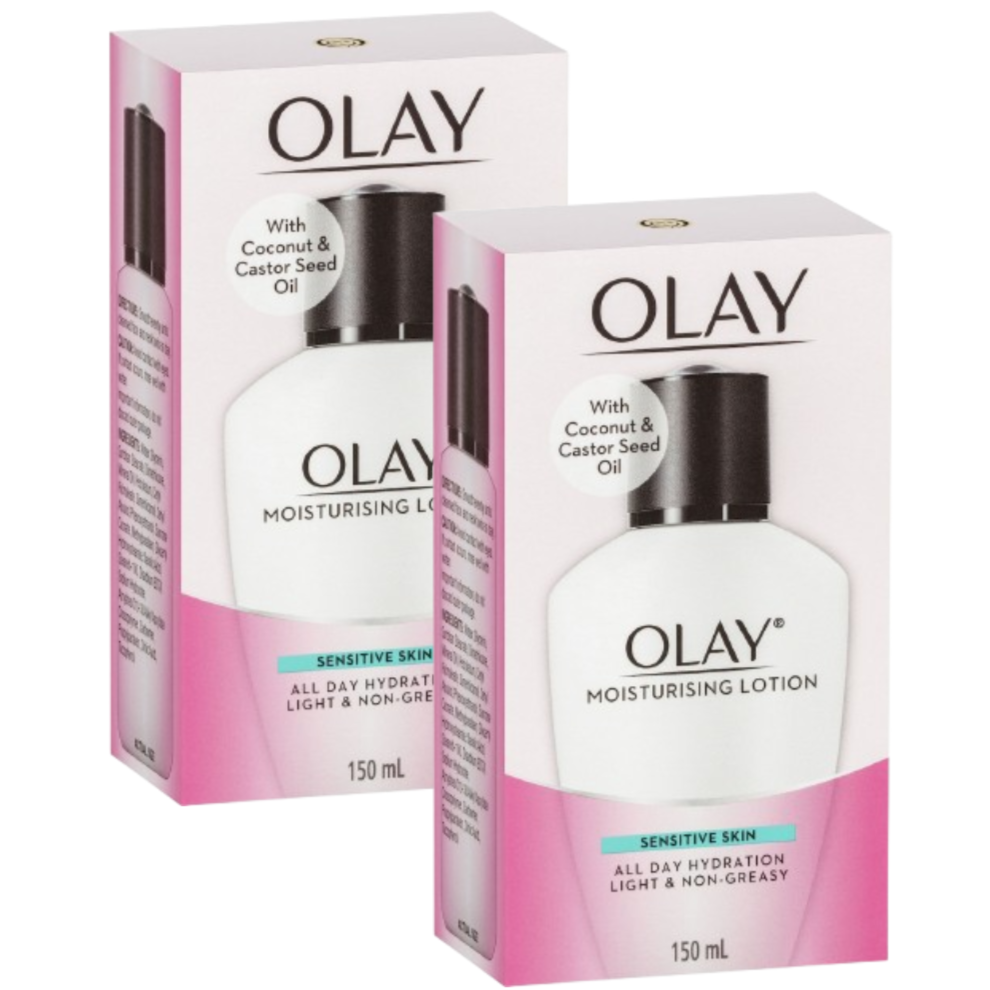 2 x Olay Moisturising Lotion For Sensitive Skin Care 150ml