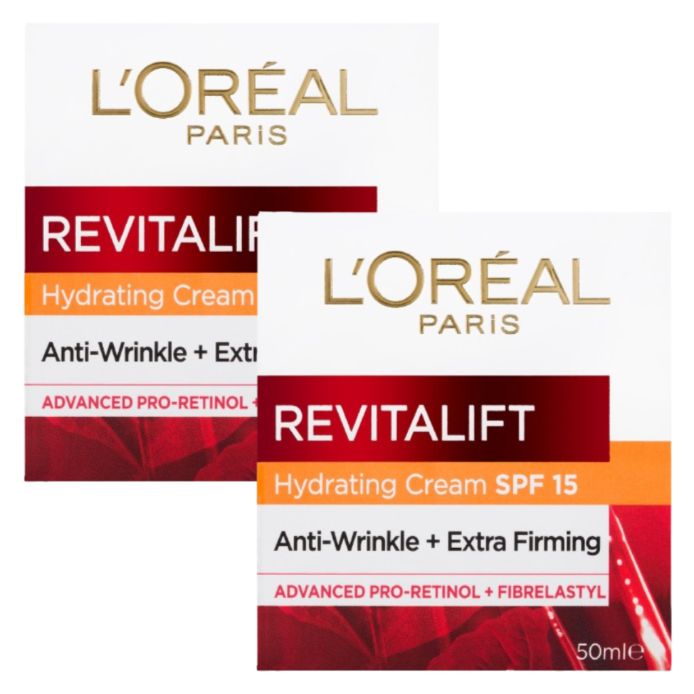 2 x L'oreal Paris Revitalift Hydrating Cream Spf15 50ml