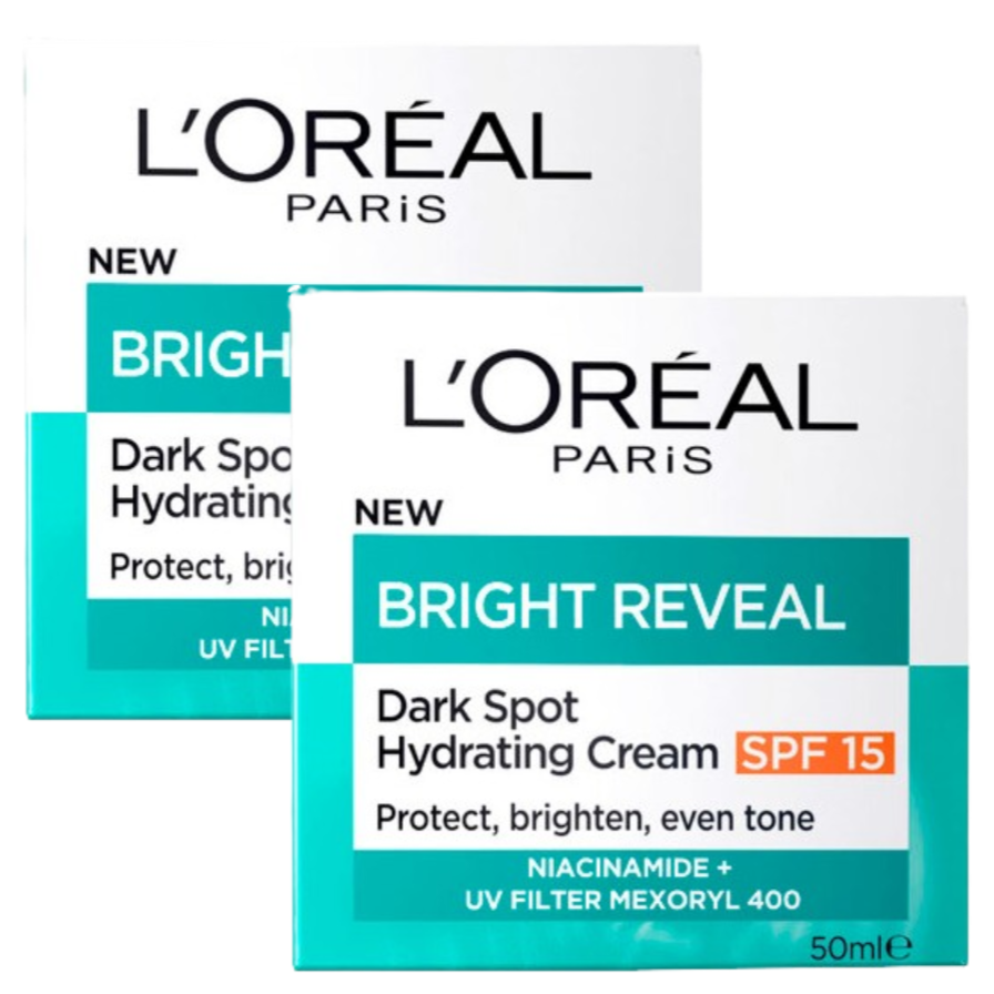 2 x L'oreal Paris Bright Reveal Dark Spot Uv Cream 50ml