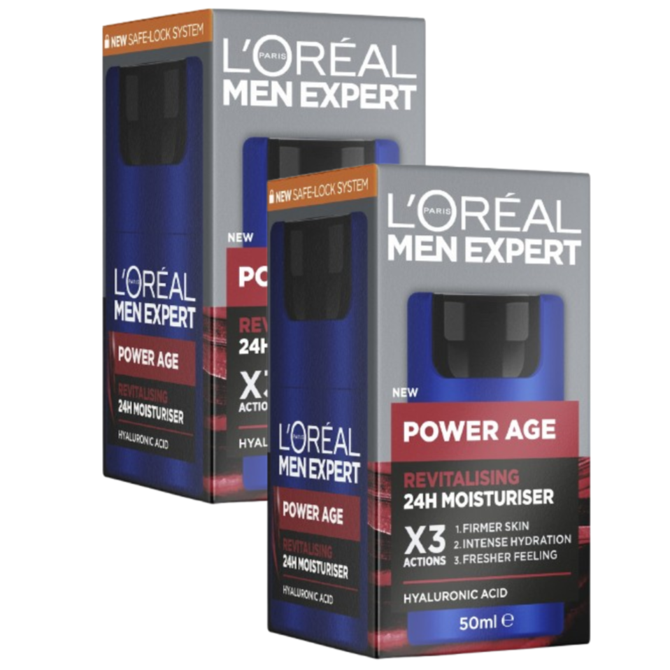 2 x L'oreal 24h Moisturiser Power Age 50ml