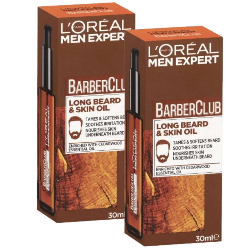 2 x L'oreal Men Expert Barber Club Beard & Skin Oil 30ml