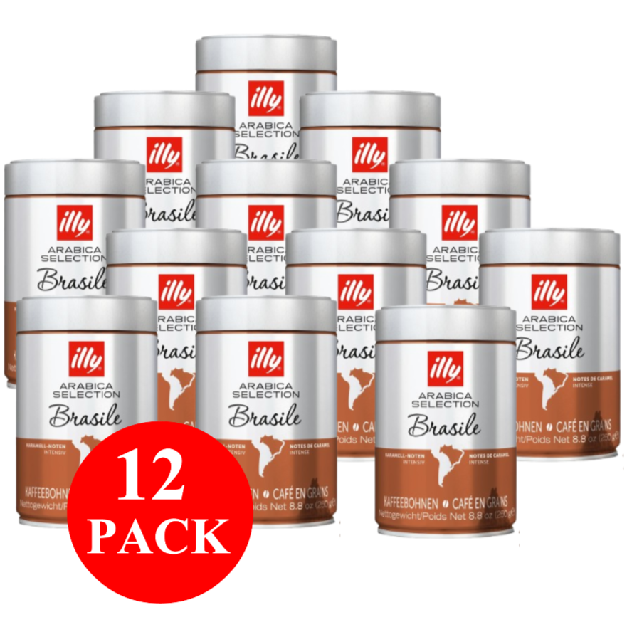 12 x illy Brazil Coffee Beans 250g