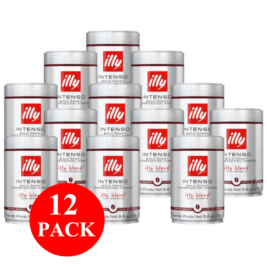 12 x illy Intenso Coffee Beans 250g