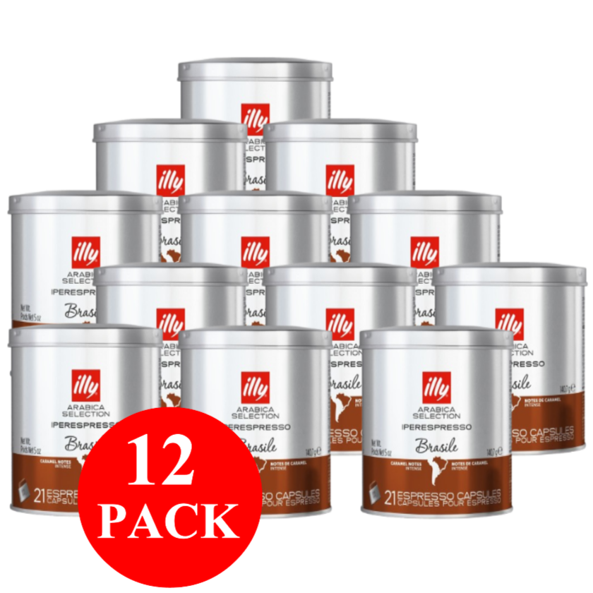 12 x illy Brazil Coffee Capsules 21pcs 140g