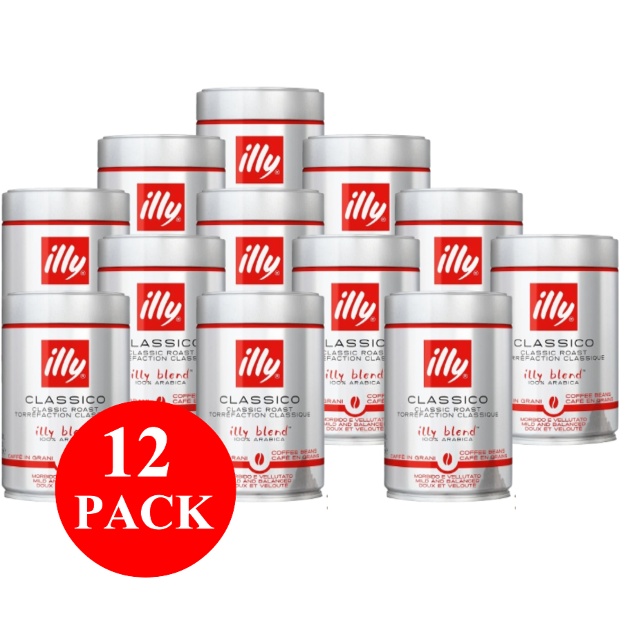 12 x illy Classico Coffee Beans 250g