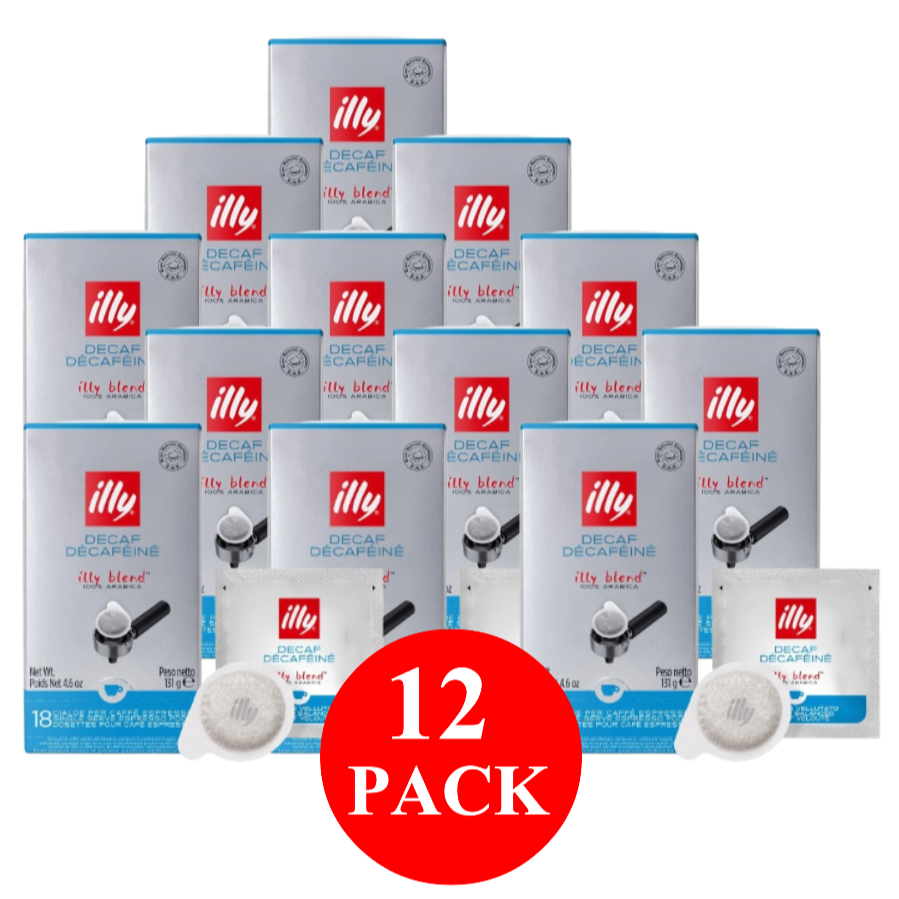 12 x illy Decaf Espresso Pods 18pcs