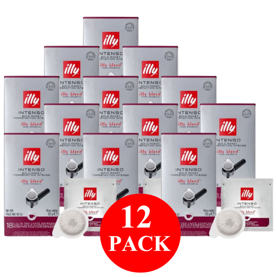 12 x illy Intenso Espresso Pods 18pcs 131g