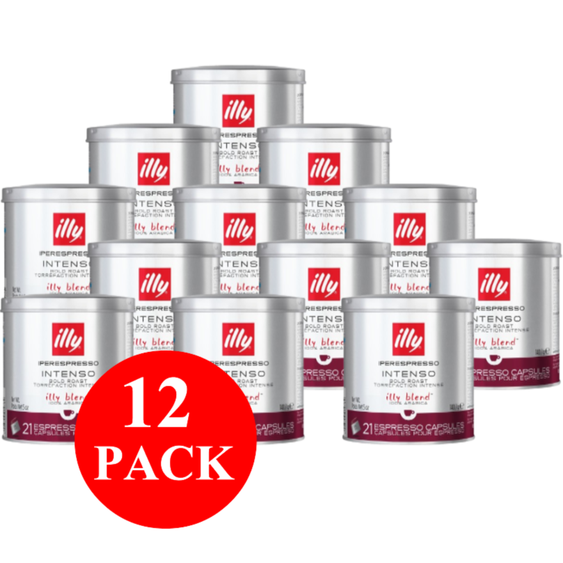 12 x illy Intenso Iperespresso Capsules 21ps 140g