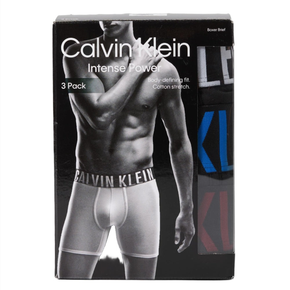 Calvin Klein Mens Intense Power Boxer Brief 3 Pack - Black/Black/Black