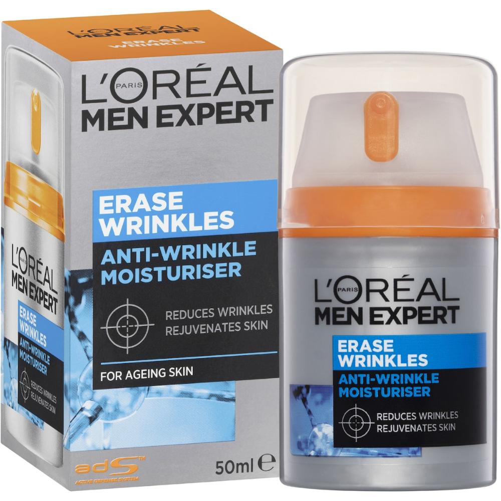 2 x L'oreal Paris Men Expert Erase Wrinkle Moisturiser 50ml