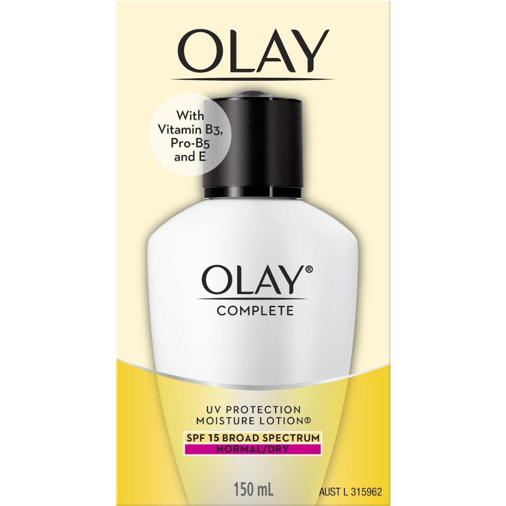 2 x Olay Complete Uv Protection Spf15 Normal/dry Moisturiser Cream 150ml