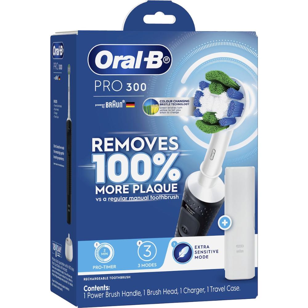 Oral-B Pro 300 Black Electric Toothbrush Set Each