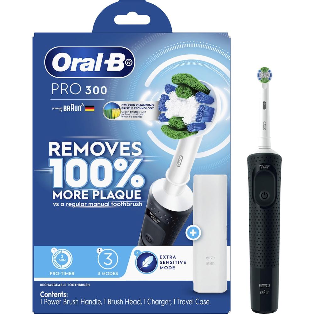 Oral-B Pro 300 Black Electric Toothbrush Set Each