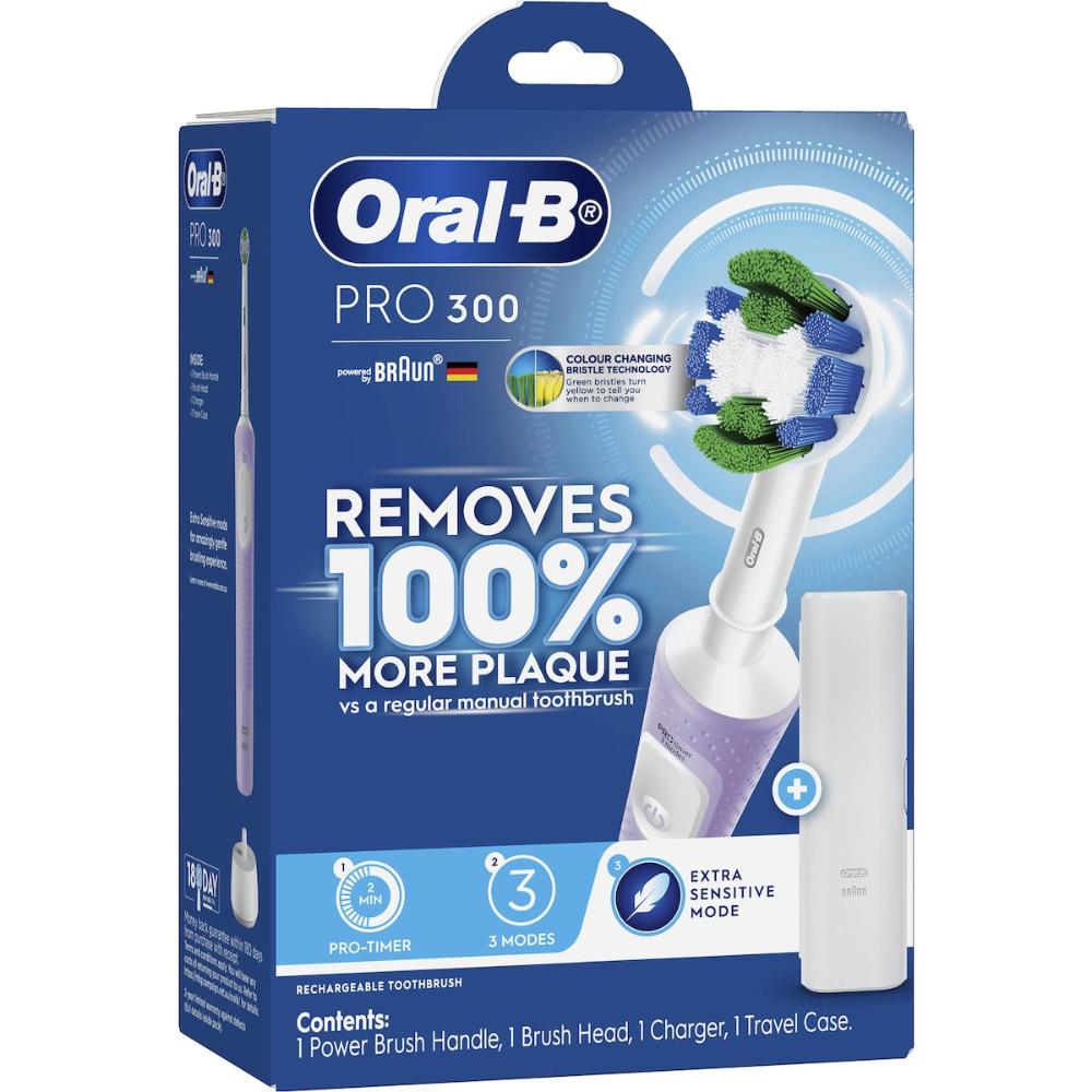 Oral-B Pro 300 Electric Toothbrush Lavender Each