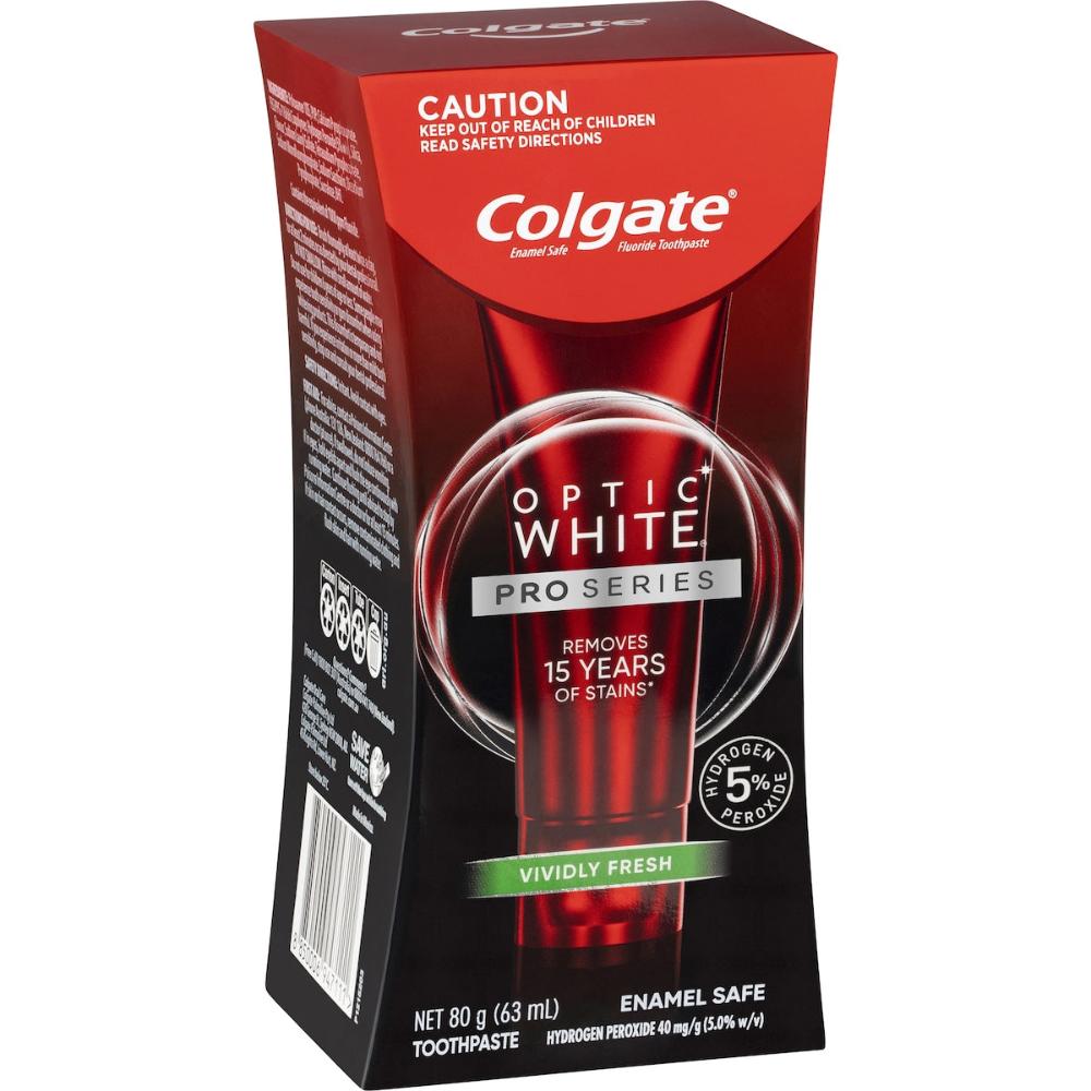 2 x Colgate Teeth Whitening Toothpaste Optic White Pro Series Vividly 80g