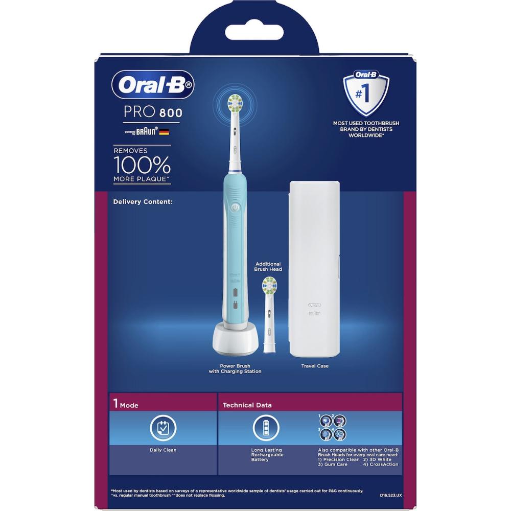 Oral-B Pro 800 Electric Toothbrush Blue Each