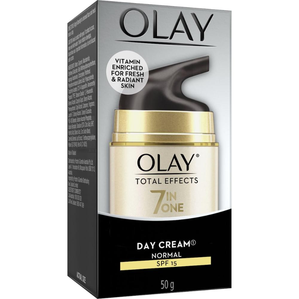 2 x Olay Total Effects Face Cream Moisturiser Normal Spf 15 50g