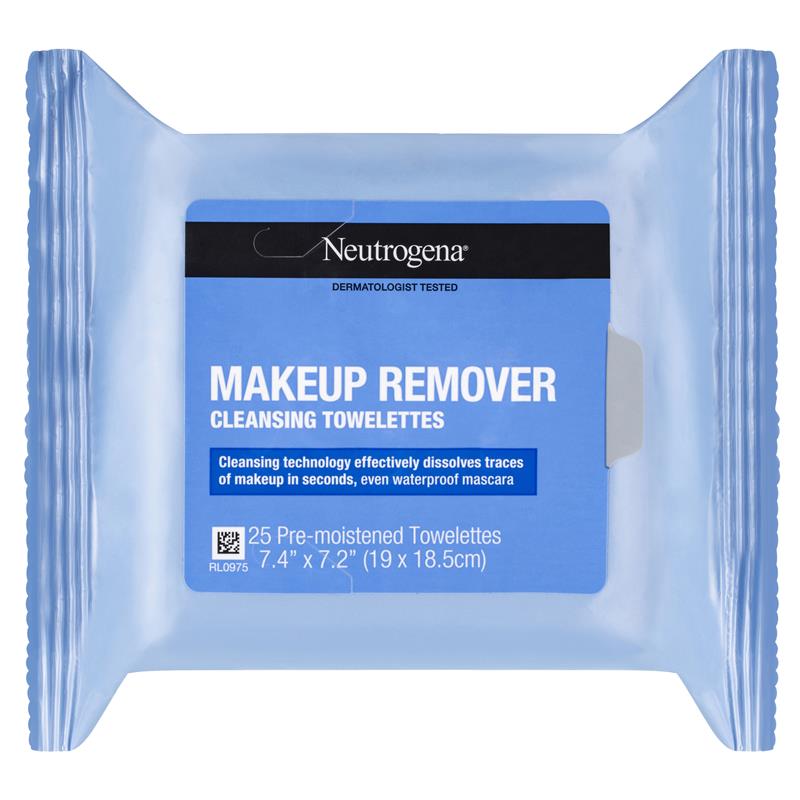 10 x Neutrogena Makeup Remover Cleansing Towelettes Wipes 25 Pack