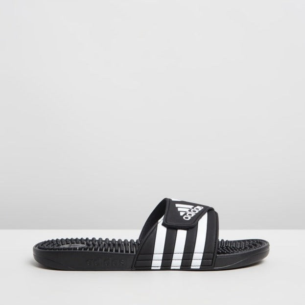 Adidas Men's Adissage Slides - Black/White/Black